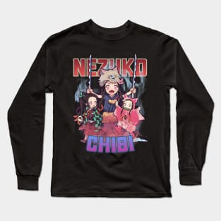 Bottleg Anime Chibi Nezuko Long Sleeve T-Shirt